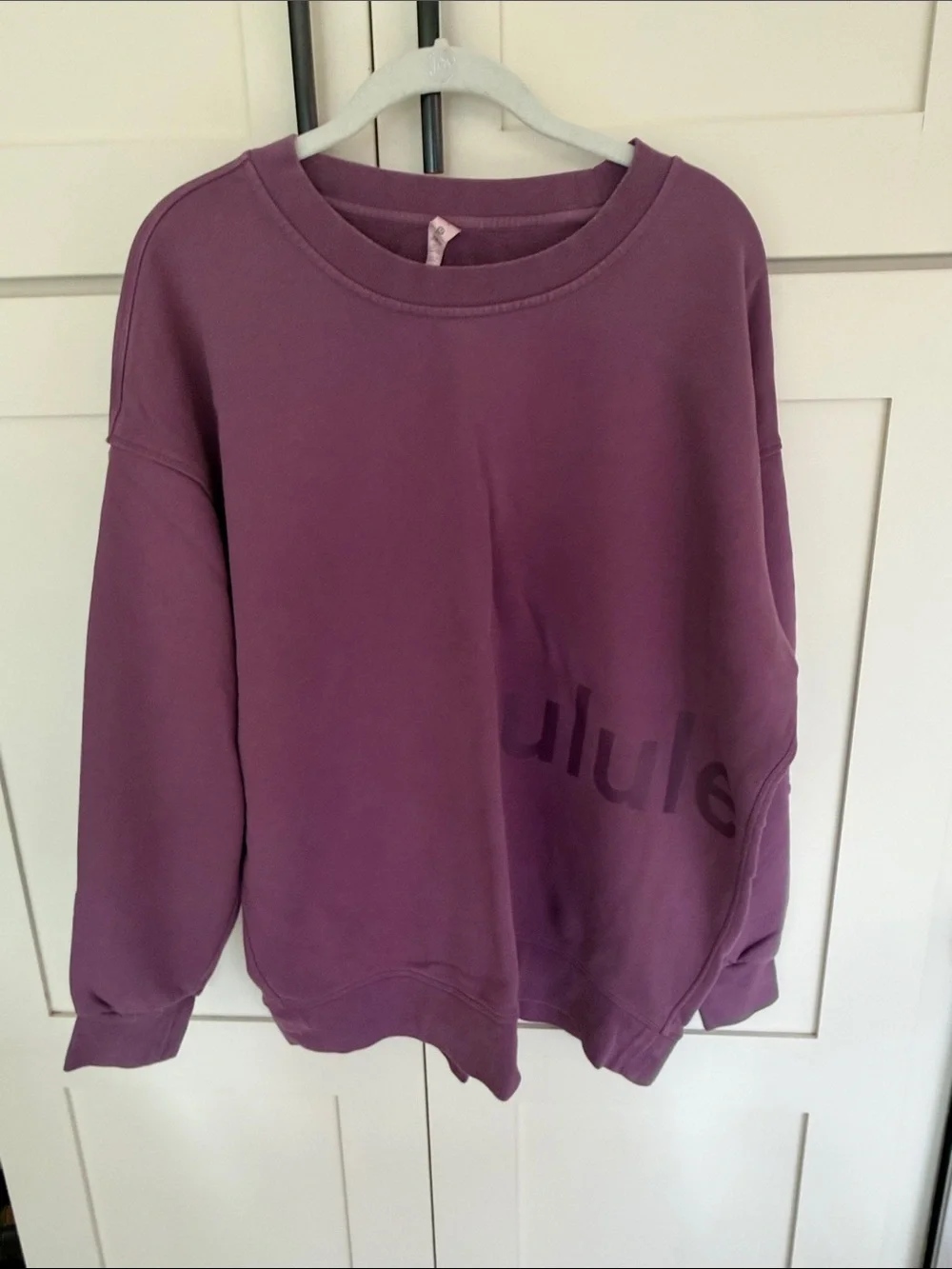 Lululemon Perfectly Oversized Crew Graphic in Vintage Plum
